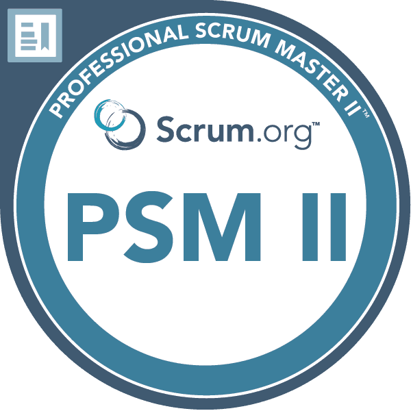 Badge chứng chỉ Professional Scrum Master™ II (PSM II)
