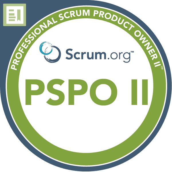 Badge chứng chỉ Professional Scrum Product Owner™ II (PSPO II)