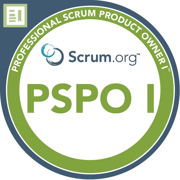 Certification badge for Professional Scrum Product Owner™ I (PSPO I)
