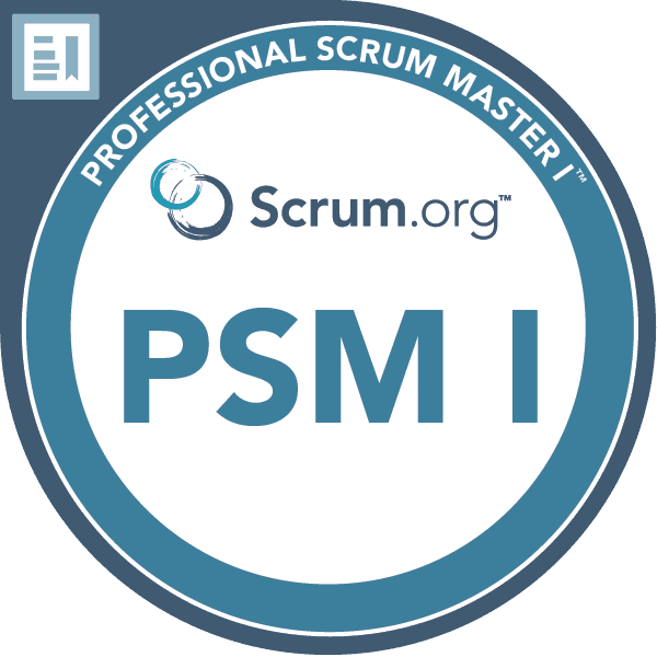 Certification badge for Professional Scrum Master™ I (PSM I)